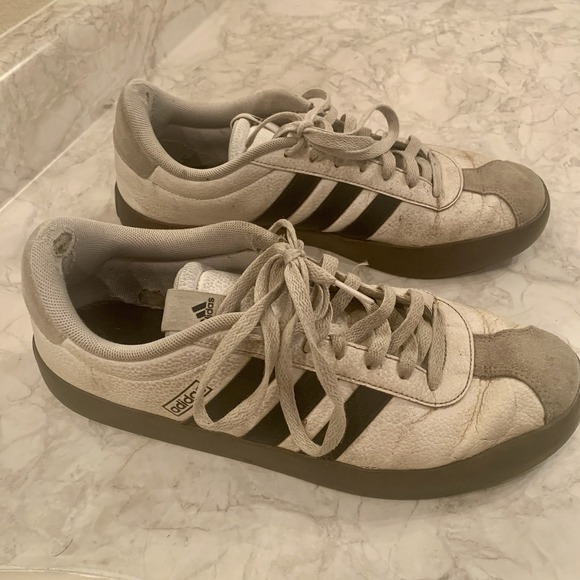 adidas Other - Adidas Sneakers Men's 10 Shoes White Blue Stripes